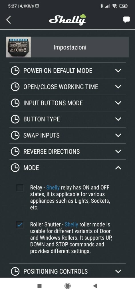 Shelly 2.5 tapparelle